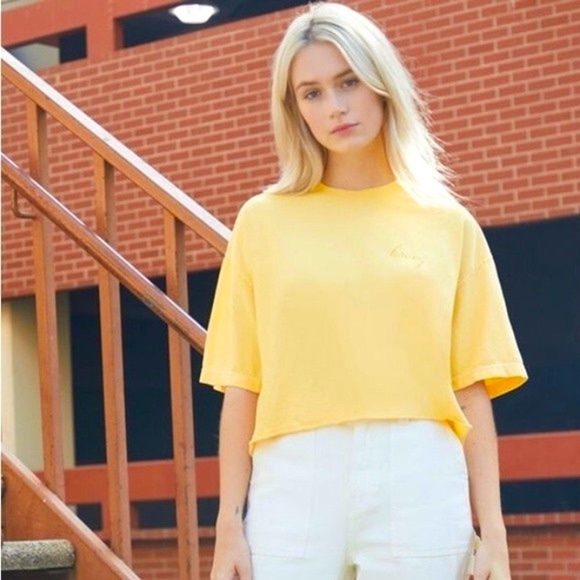 Brandy Melville Boxy crop top “Honey” - Picture 4 of 17